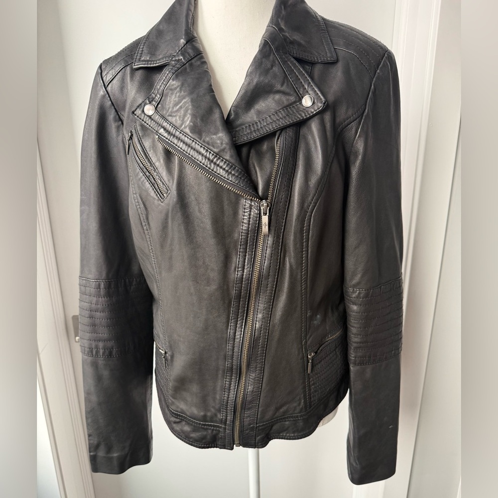 Cole Haan Black Leather Jacket